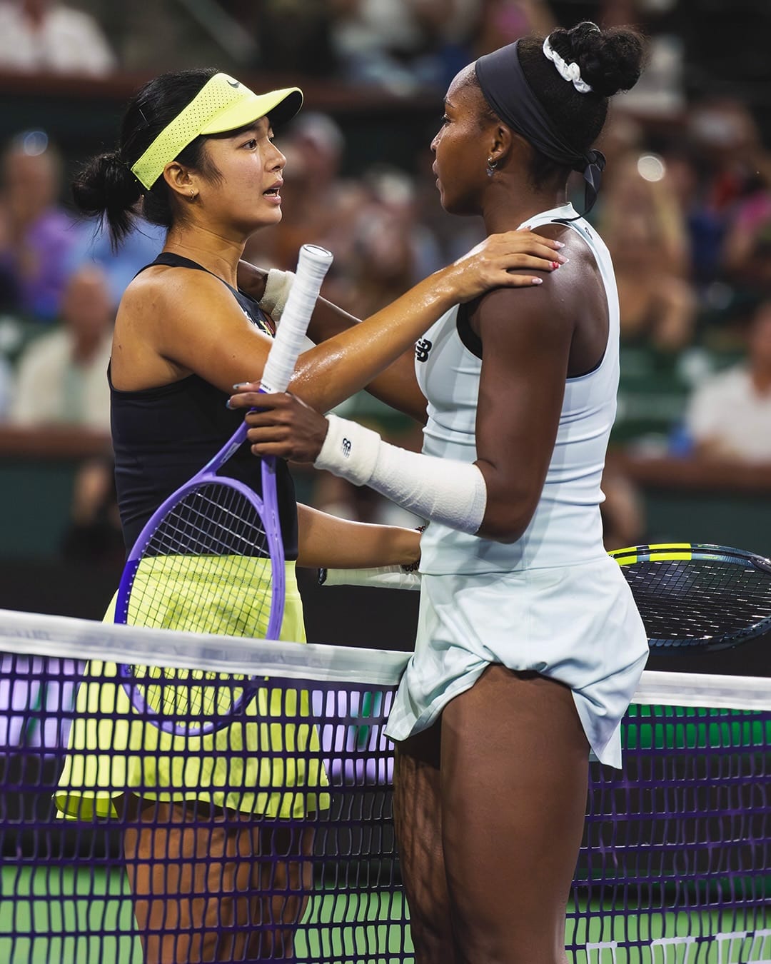 Alex Eala and Coco Gauff at the 2025 Indian Wells Open